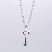 CHANGE - make a wish- symbol necklace- handmade sterling silver 925 pendant on 40cm long silver chain