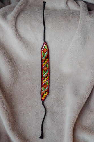 Colorful Ornament Seed Bead Bracelet