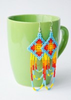 Happy Colorful Seed Bead Earrings1