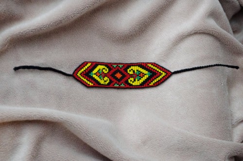 Heart Seed Bead Bracelet