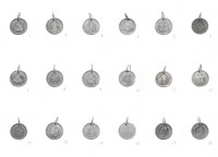 Long sterling silver 925 coin pendant neckace, 80cm long chain- Choose Any2