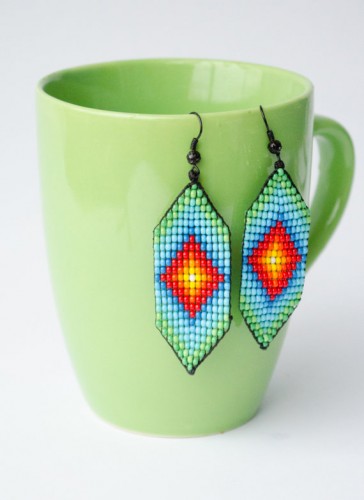 Mystic Aim Colorful Seed Bead Earrings