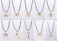 STRENGTH- symbol bracelet- handmade gold plated silver pendant on leather cord2