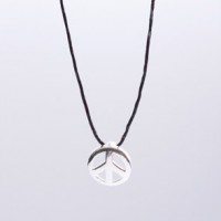 Sterling silver 925 bracelet- pendant on leather cord - Birthday Charm1