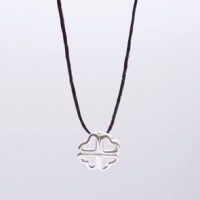 TO THE GRADUATE - make a wish- symbol bracelet- handmade sterling silver 925 pendant on leather cord