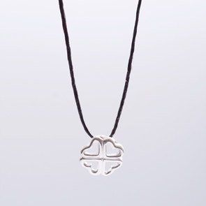 TO THE GRADUATE - make a wish- symbol bracelet- handmade sterling silver 925 pendant on leather cord