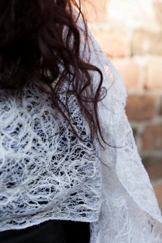 Long women scarf White