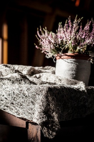 Long women scarf Gray linen shawl ecofriendly design wrap for spring