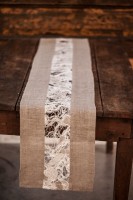 Rustic linen table runner