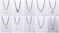 CONGRATULATIONS 40 - make a wish- symbol necklace- handmade sterling silver 925 pendant on leather cord1
