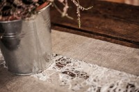 handmade Burlap linen table cloth ;