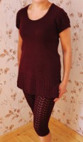 Cozy home clothing - short dress with leggings